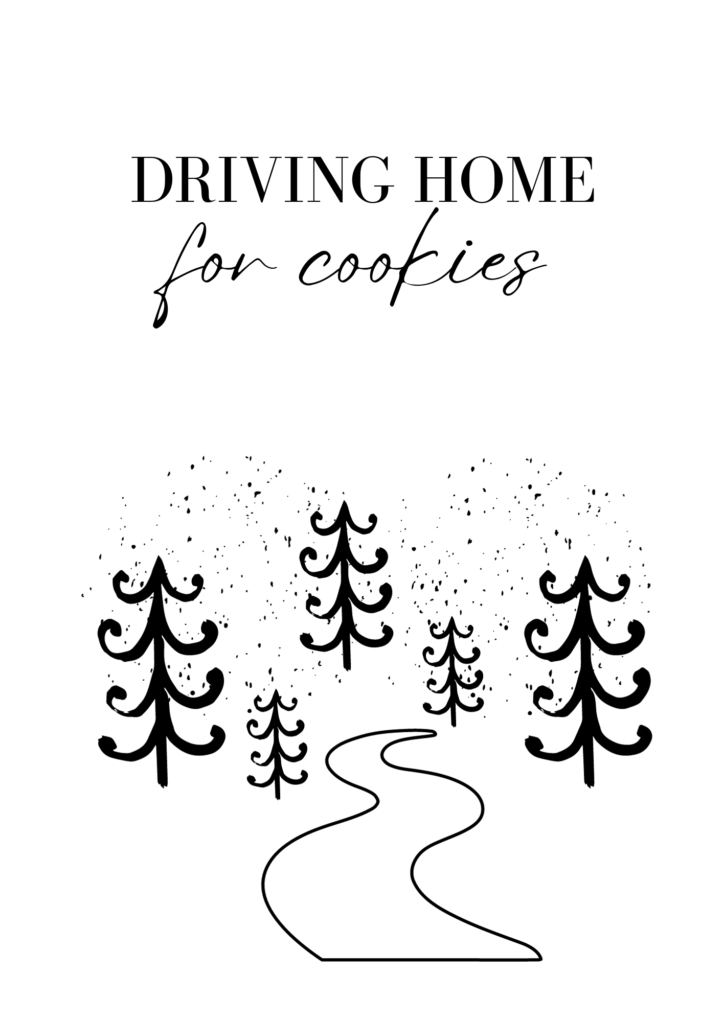 Driving Home for cookies - Christmas Poster Freebie zum Gratis Download